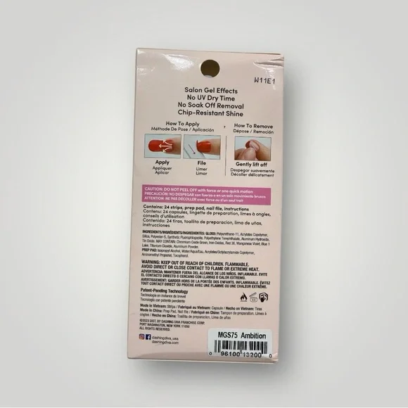 3/$18 Dashing Diva Gloss Gel Nail Strips(Black/Gold/Leopard) &Gray Crochet Bag - Picture 3 of 5